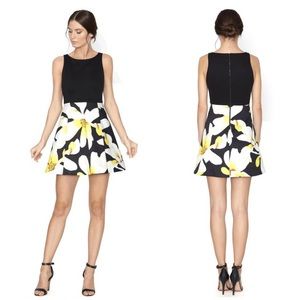 Alice + Olivia Kourtney Sleeveless Fit + Flare Pleated Floral Skirt Mini Dress 2